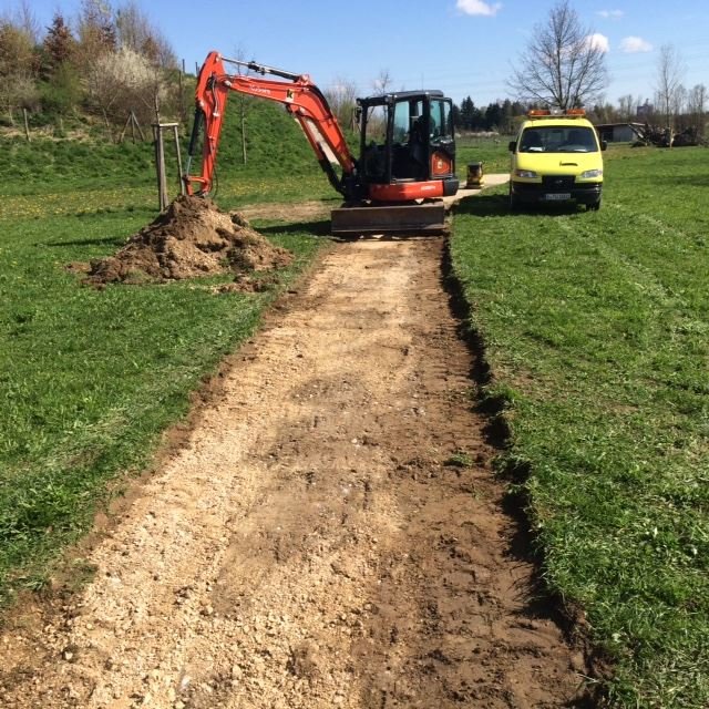 Bagger der Garten- und Landschaftspflege Ulrich M. Thaler